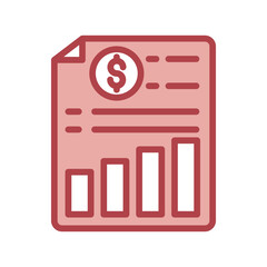 Financial Planning duotone line icon , vector, pixel perfect, illustrator file 
