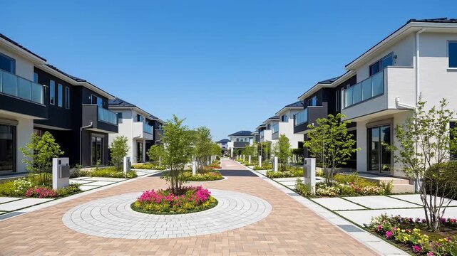 お洒落な大規模分譲住宅街イメージ