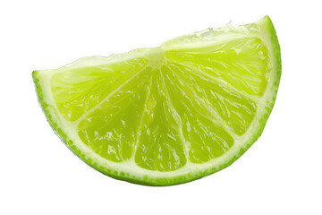 Fresh lime slice with vibrant green color and juicy texture.