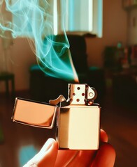 hand with lighter