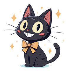 cat with bow
