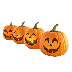 halloween pumpkin isolated on white background