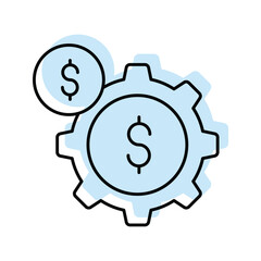 Asset Management color shadow thinline icon , vector, pixel perfect, illustrator file 
