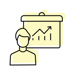 Business Lecture color shadow thinline icon , vector, pixel perfect, illustrator file 
