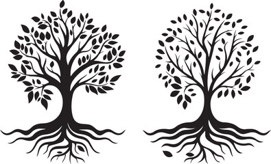 Fototapeta premium Tree Silhouette Clipart Pack