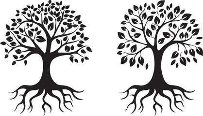 Tree Silhouette Clipart Pack