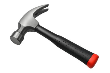 Claw hammer with black handle for construction work