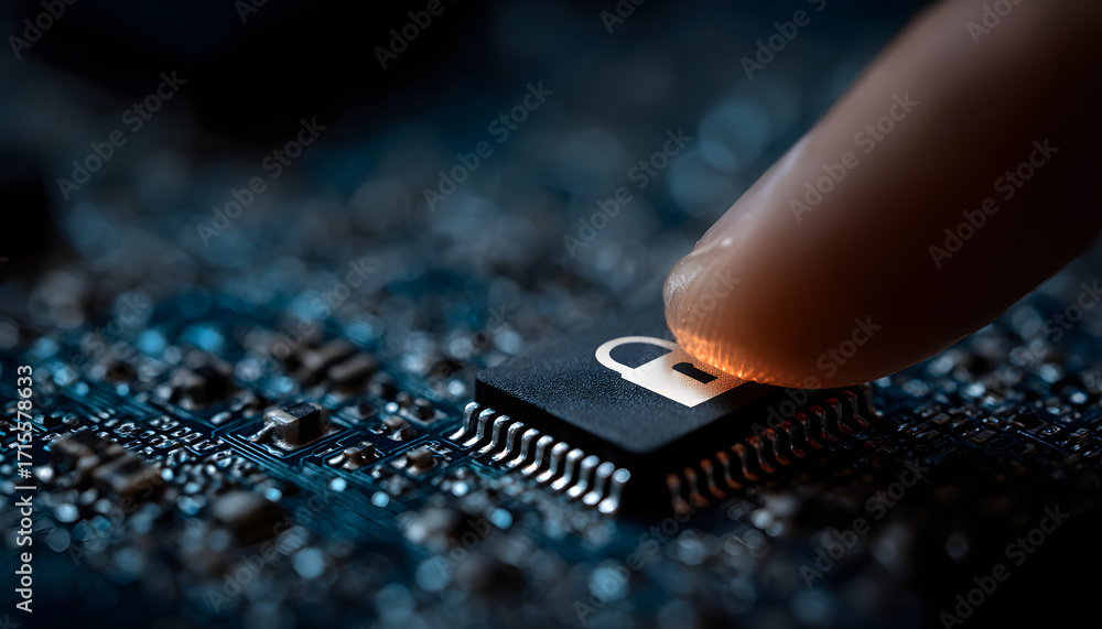 Poster cyber security, privacy and data storage protection. document management system with password and en