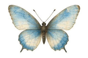 Fototapeta premium Vintage Butterfly Junk Journal Clipart - Scrapbook Ephemera, Collage Decor