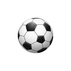Classic black and white soccer ball ready for play