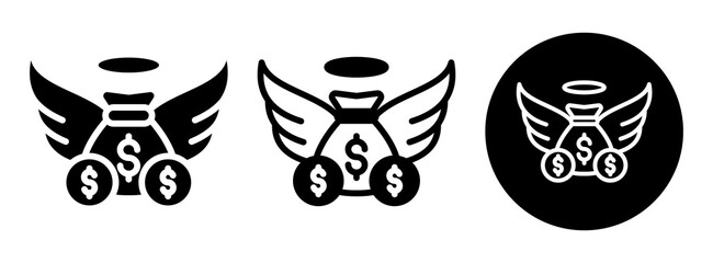 Angel Investor Icon Collection Glyph & Mixed Style