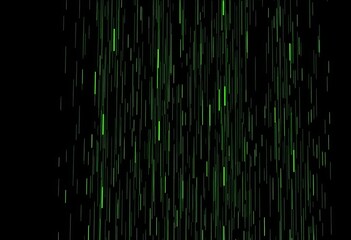 Abstract green digital rain cascading down a dark background,  system,  digits