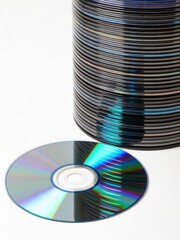 Fototapeta premium Organizing cd collections a practical guide to arranging discs home photography minimalist close-up organization tips