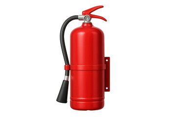 Red fire extinguisher for fire protection emergency safety