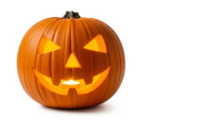 Fototapeta premium Spooky Halloween Jack-o-lantern Pumpkin.