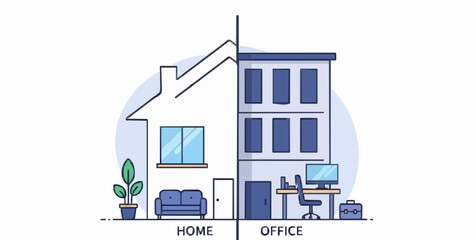 Fototapeta premium Home and office sketch