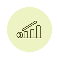 Financial Growth pentaglow , vector, pixel perfect, illustrator file 
