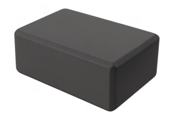 Dark grey yoga block for exercise and fitness