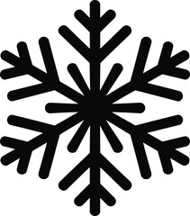 Obraz premium nowflake silhouette, black vecto