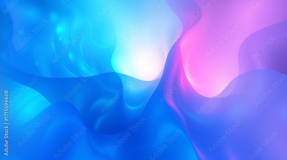 Poster abstract fluid forms: a mesmerizing abstract art piece showcasing smooth, flowing forms and gradient
