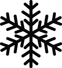 nowflake silhouette, black vecto