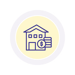 Real Estate Investment color circle icon , vector, pixel perfect, illustrator file 
