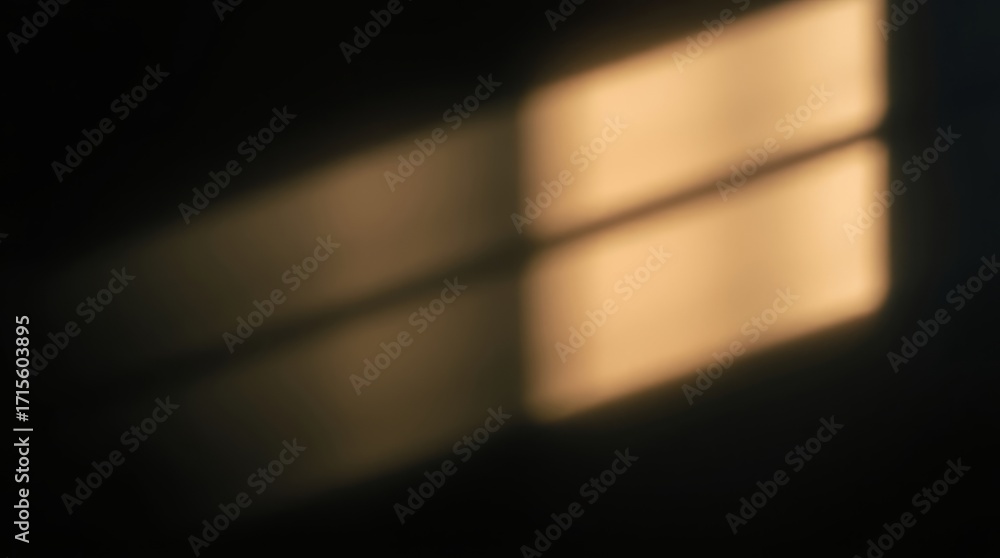Aufkleber shadows of light: a close-up view of sunlit shadows cast on a wall, creating an intriguing interplay