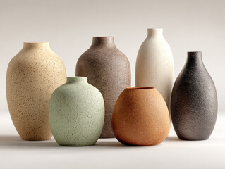 Symmetrica Tones Modern Ceramic Vases Arranged Neutral
