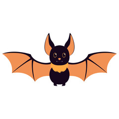Cute Halloween Bat Illustration 