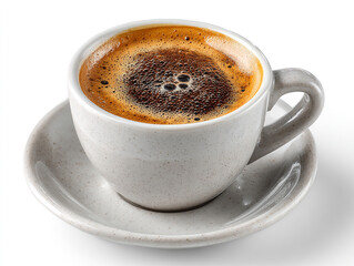 Fototapeta premium Cup Seamless With Crema White Espresso Rich Placed