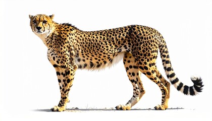 leopard in front of a white background