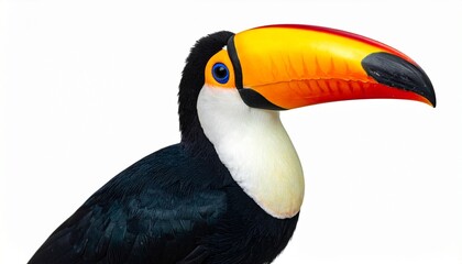 Naklejka premium toucan on a white background
