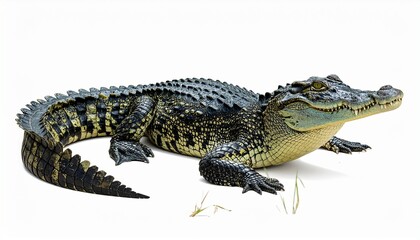 crocodile on white background
