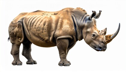 Obraz premium rhino on white background