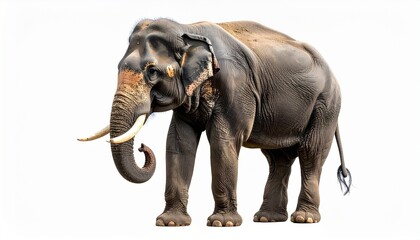 Fototapeta premium elephant isolated on white background