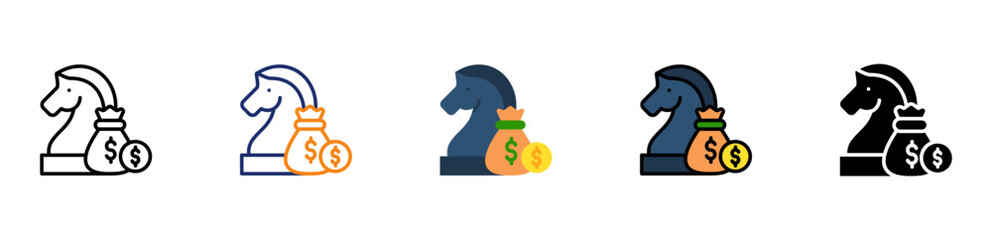 Strategic Finance Icon Multiple Style Collection Set 