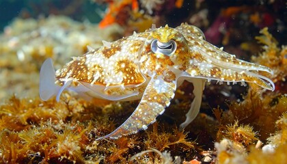 Underwater cephalopod, a captivating marine creature
