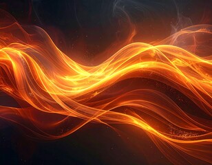 Abstract fiery waves against a dark background (2)