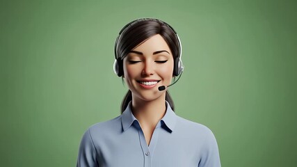 Smiling woman with headset, representing customer service and support