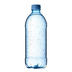 Naklejka premium Fresh mineral water in a clear plastic bottle isolated on a white background