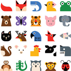 Abstract geometric design with vibrant color accents