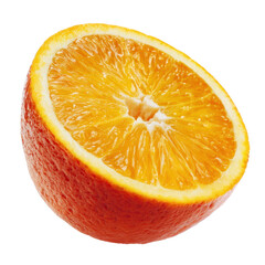 Freshly Sliced Orange Half with Bright Juicy Texture and Color