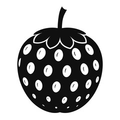 cherimoya fruit silhouette on white background