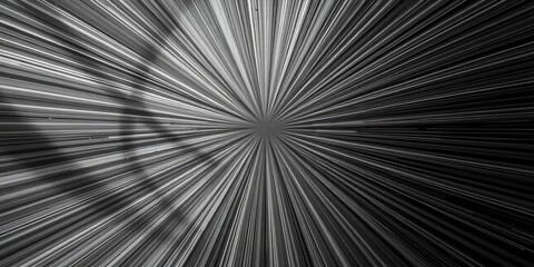 Obraz premium Abstract background of monochrome rays radiating from center, focus, minimalist
