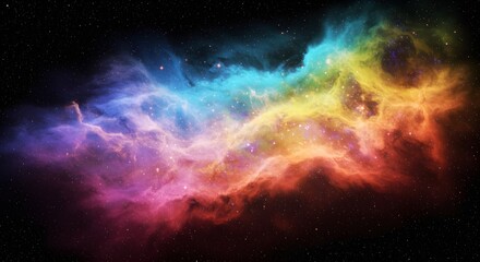 Fototapeta premium Colorful nebula in space