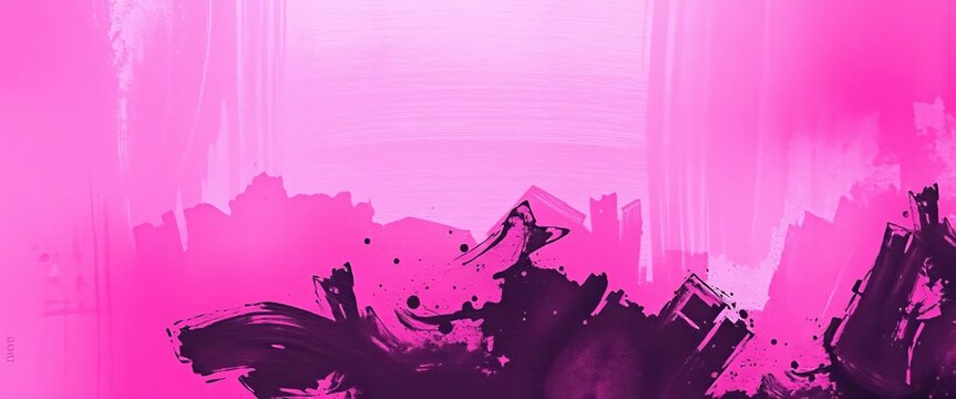Abstract pink black grunge texture, hand painted brush strokes, artistic, vintage - Powered by Adobe