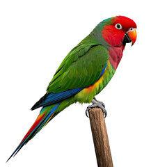 Obraz premium Colorful Exotic Parrot with Red Green Blue and Yellow Feathers, Generative AI