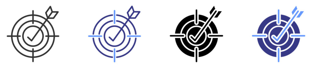 mission icon set multiple style