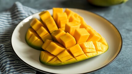 mango on a plate