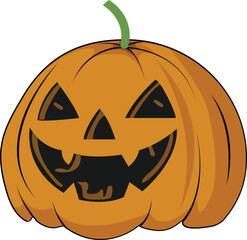 Spooky jack-o'-lantern vector art
Halloween pumpkin illustration